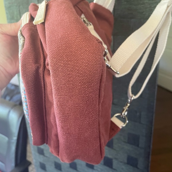 Canvas Artisan backpack/ sling bag. Red/rusty color. Like new. EUC. - Picture 8 of 14